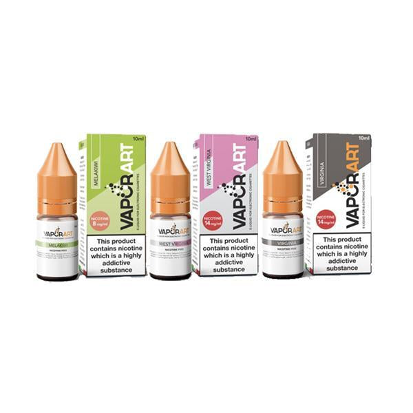 VaporArt e-liquids come to you from Italy. These European E-liquids have a great range of flavours, fruity, creamy and tobacco flavours. Our favourites is Tropicana totally tropical taste..., the best part they are only 99p....!!!!!!!!!!
