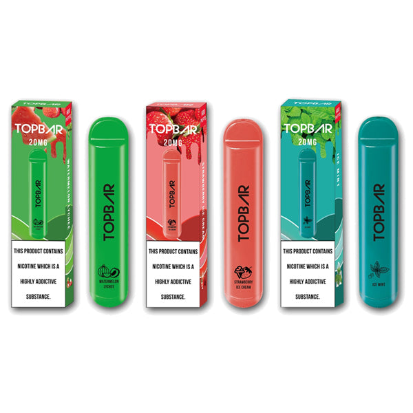 Top Bar 20mg Disposable Vape Pod 600 Puffs