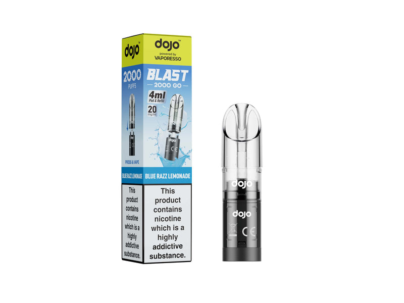 DOJO BLAST 2000 Go Transparent Pod & Refill (Powered by Vaporesso) [Menthol 20mg]