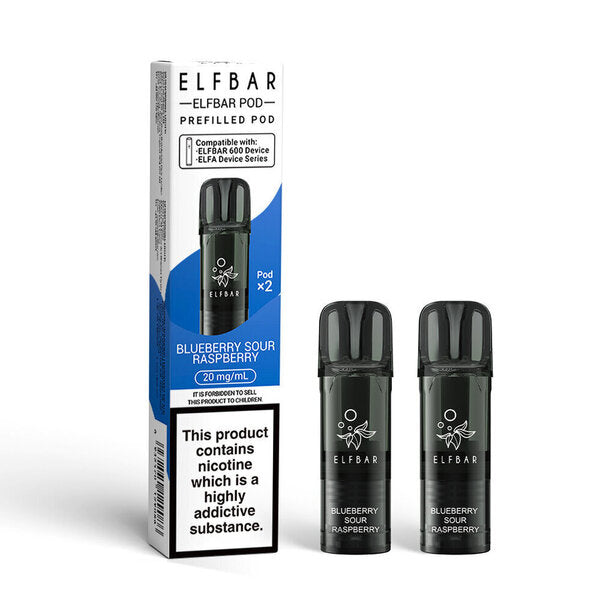Elf Bar 600 Pre Filled Pod - 2 Pack [Mad Blue 20mg]