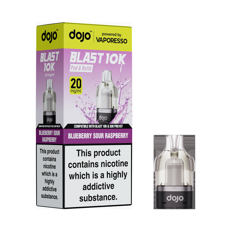DOJO BLAST 10K/30K Prefilled Pod (Powered by Vaporesso) [Straw-Raspberry Cherry Ice 20mg]