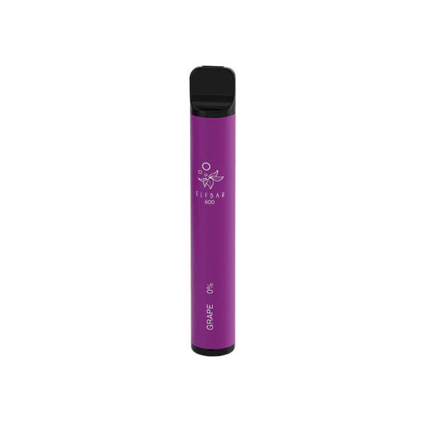 ELF Bar 600 0mg Disposable Vape Pod 600 Puffs Zero Nicotine