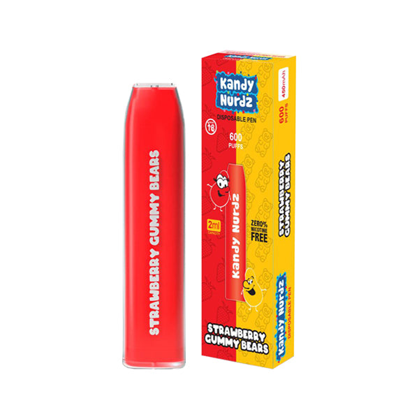 Kandy Nurdz Bar 0mg Disposable Vape 600 Puffs Zero Nicotine