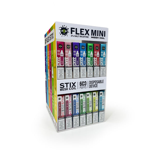 20mg Pop Hit Flex & Stix Disposable CDU Bundle + 140 Units Set
