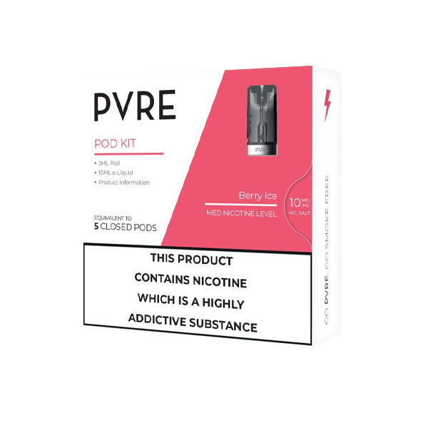 PVRE 10mg Refillable Pod Kit (50VG/50PG) - Plus 10ml E-liquid