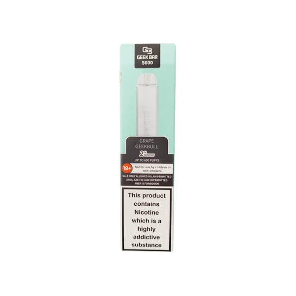 Geek Bar S600 20mg Disposable Vape Device 600 Puffs - NEW Product